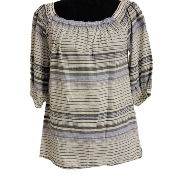 𝅺absolutely Famous Women's Striped Top  Size Small - Picture 1 of 12